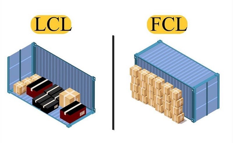 phân biệt hàng LCL và hàng FCL